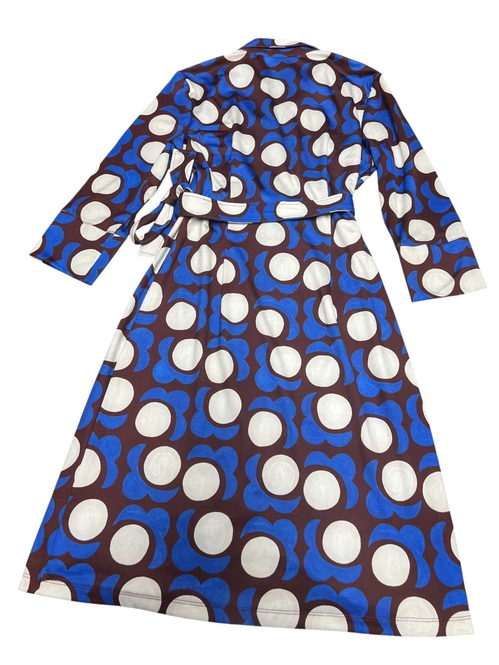 J. McLaughlin Brynn brown & blue malmo poppy lyford jersey shirt dress - Picture 4 of 13